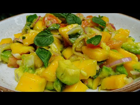 Receta de vinagreta para ensalada de mango y aguacate